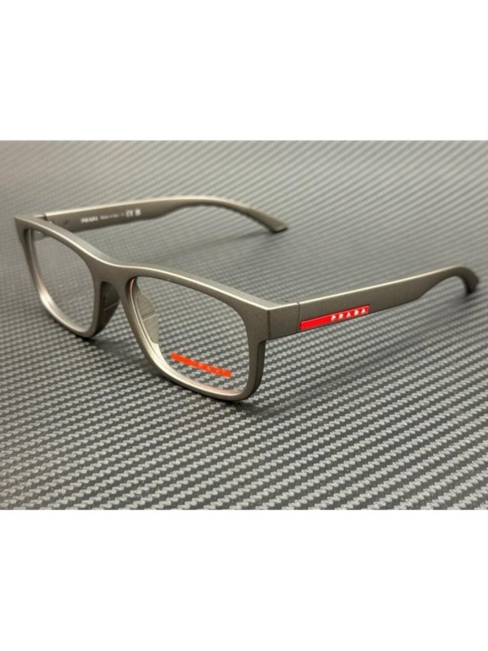 New PRADA LINEA ROSSA Men Grigio Metal Eyeglasses 52-18-145